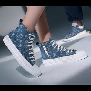 🎉NWT🎉 Louis Vuitton Stellar Sneaker Boot Denim